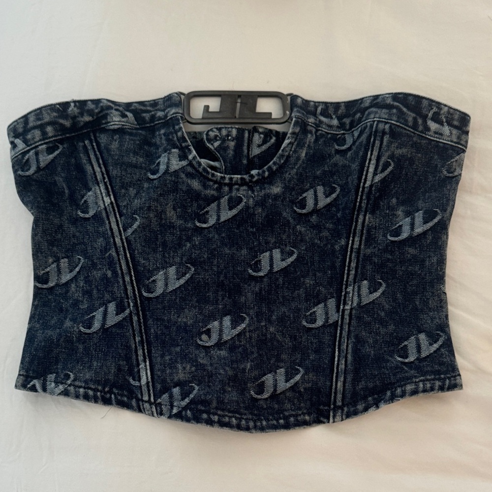 Jaded London Denim Corset Top